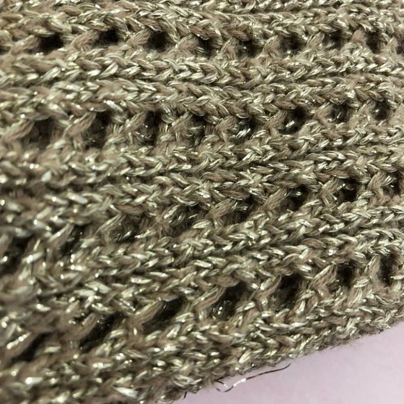 Peek cardigan sweater open weave metallic gold size 3-6 months - Picture 7 of 7